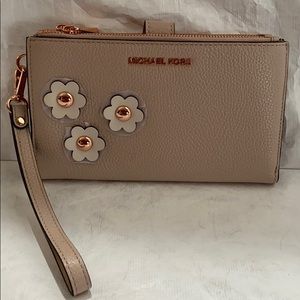 Pink with Flowers Wallet NWOT